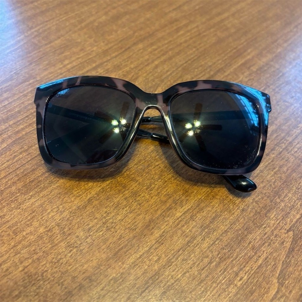 DIFF Hailey Square Sunglasses Tortoise Frame Purp… - image 5